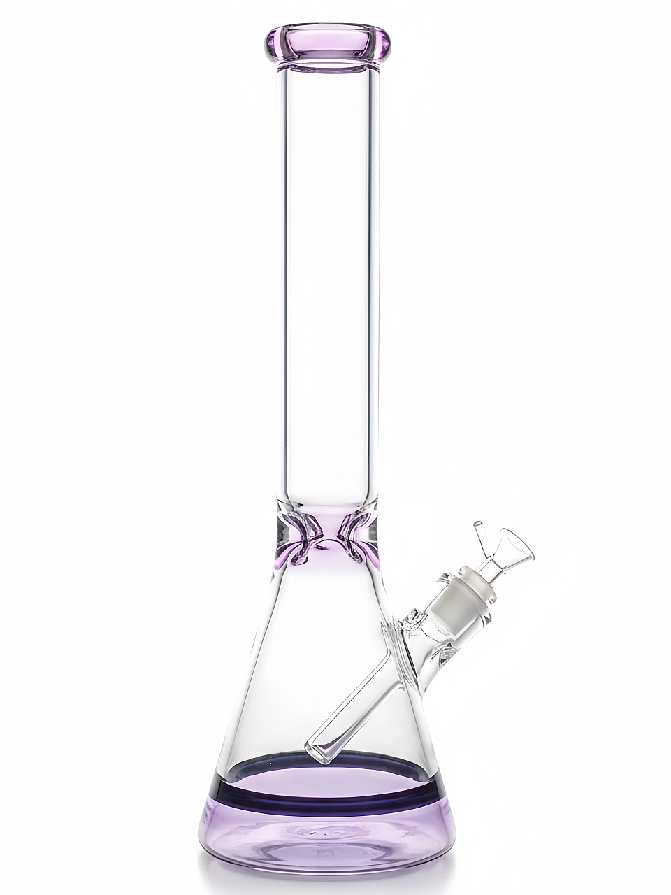 16" Heavy Glass Water Pipe – 9mm Thick Beaker Bong With 14mm Bowl, Handmade In USA