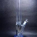 16" 9mm Blue Straight Tube Thick Glass Bong