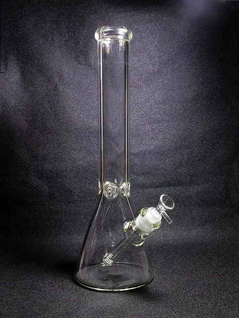 16" Minimalist No Logo 7mm 51mm Wide Tube Borosilicate Glass Beaker Bong