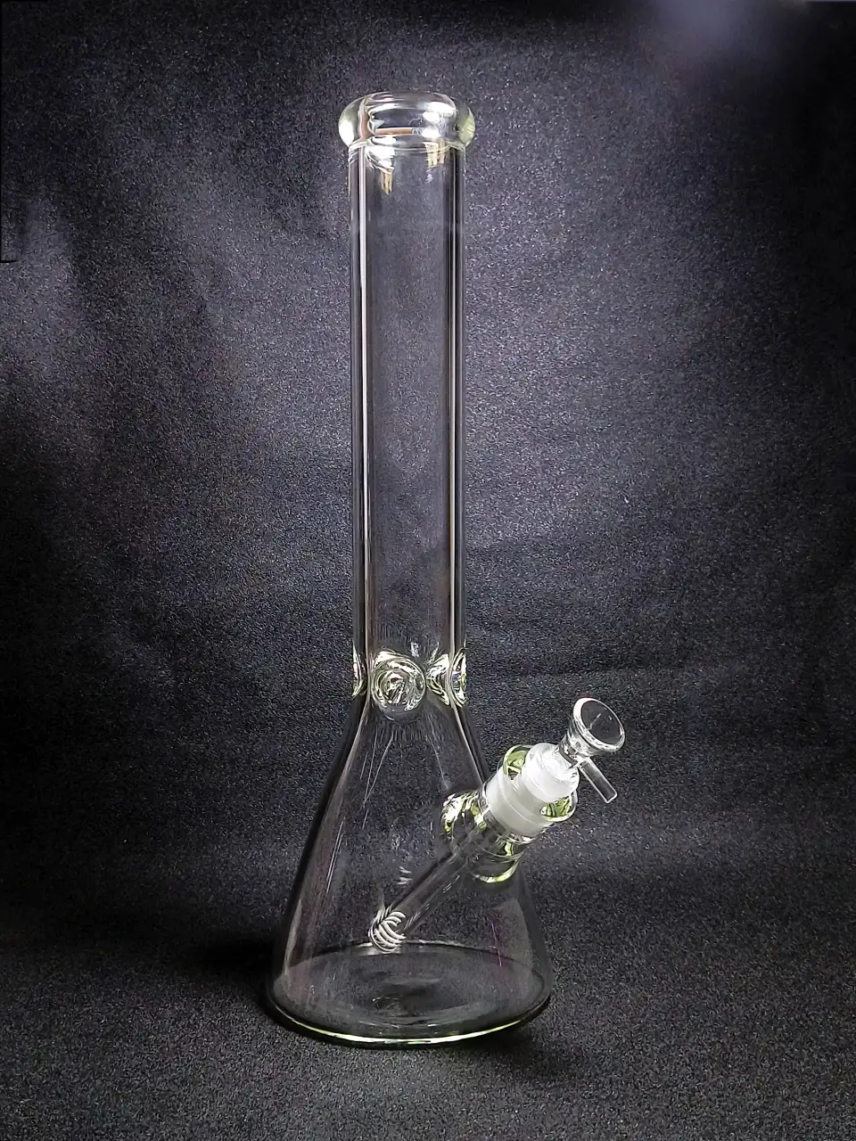 16" Minimalist No Logo 7mm 51mm Wide Tube Borosilicate Glass Beaker Bong