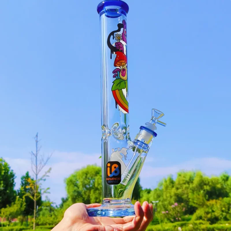 16 Inch Straight Tube Bong - Nicky Davis Ghost Gang