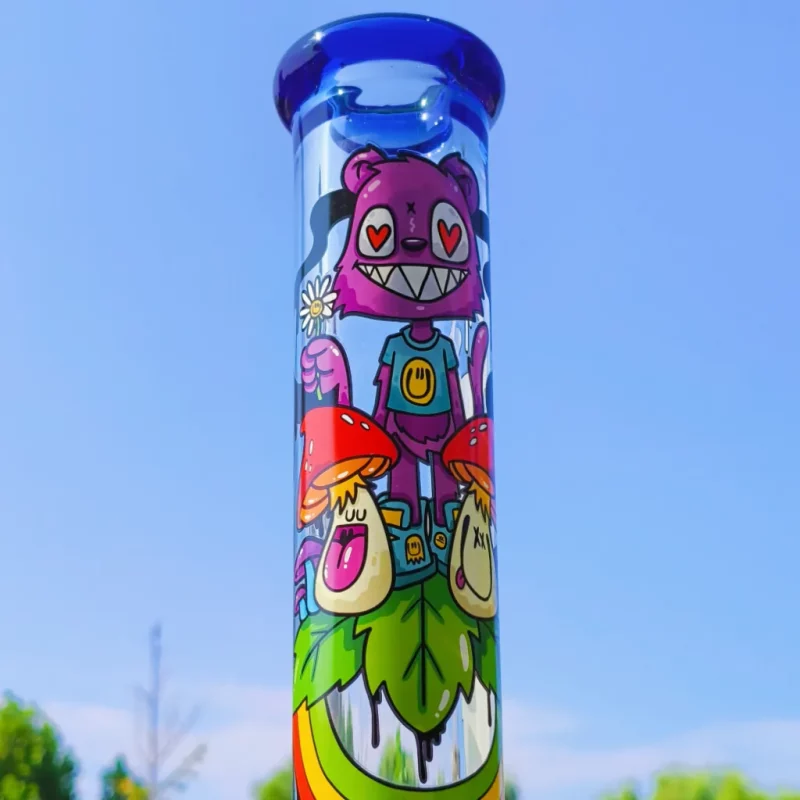 16 Inch Straight Tube Bong - Nicky Davis Ghost Gang