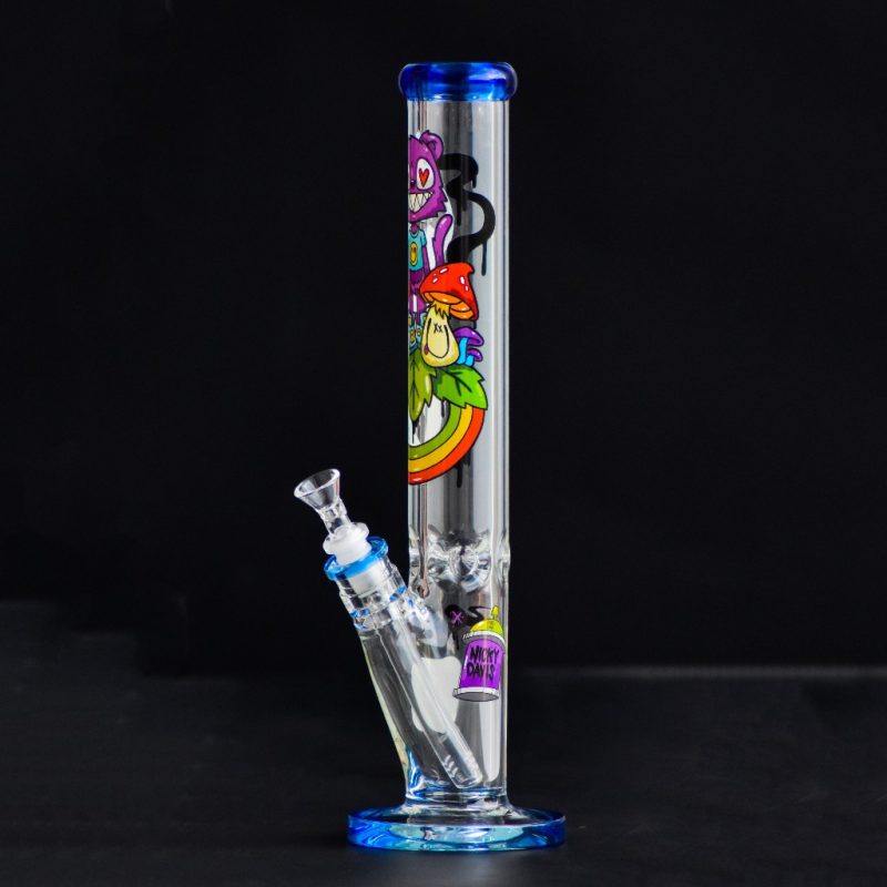 16” Straight Tube Glass Bong | Nicky Davis Ghost Gang