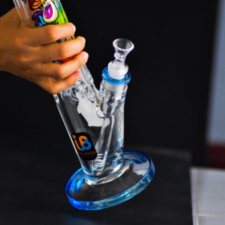 16” Straight Tube Glass Bong | Nicky Davis Ghost Gang