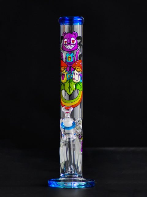 16” Straight Tube Glass Bong | Nicky Davis Ghost Gang