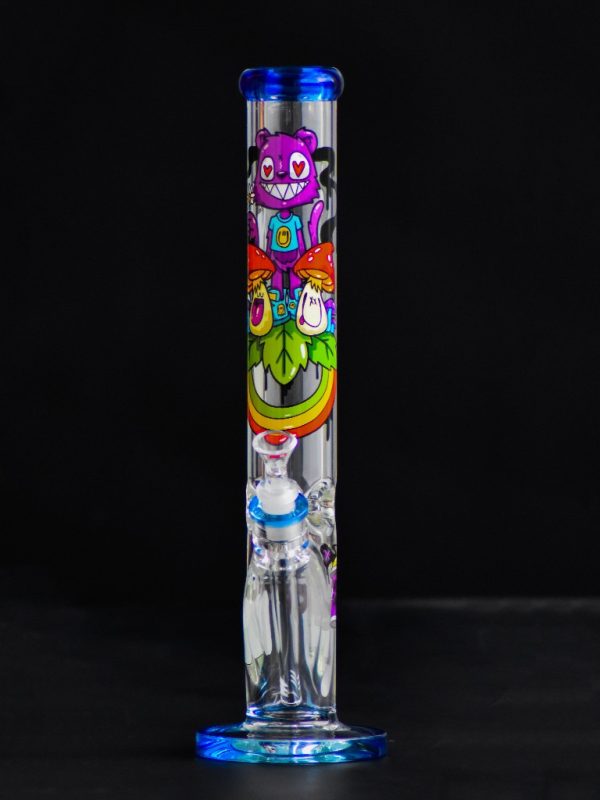 16” Straight Tube Glass Bong | Nicky Davis Ghost Gang