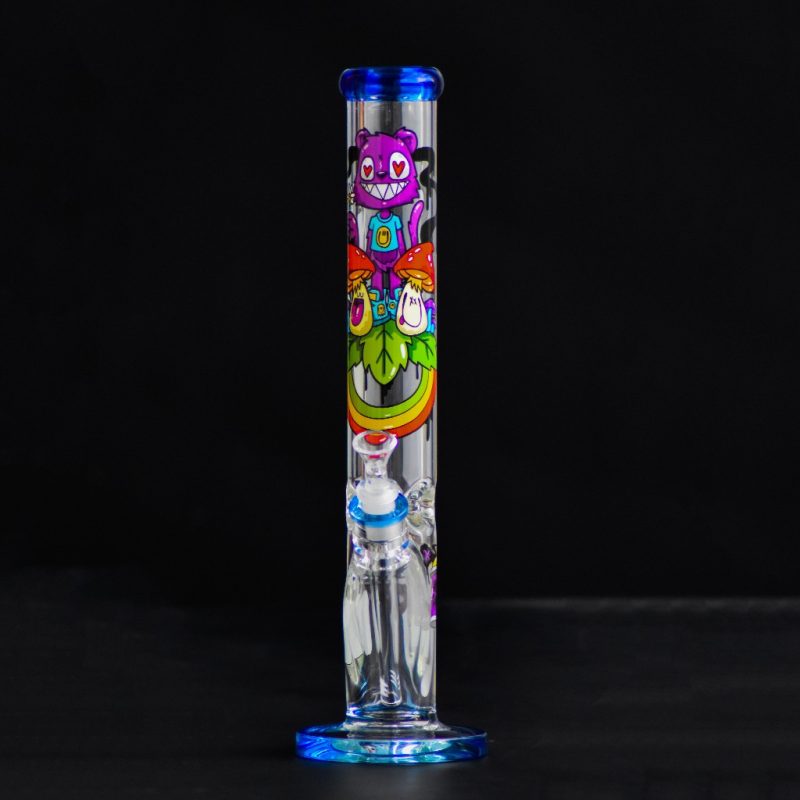 16” Straight Tube Glass Bong | Nicky Davis Ghost Gang