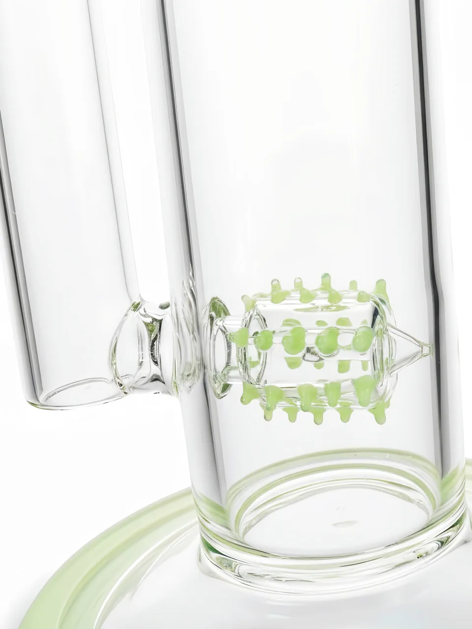 16" Mint Lab Straight Tube Glass Bong with Cactus Perc