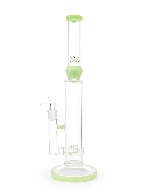 16" Mint Lab Straight Tube Glass Bong with Cactus Perc