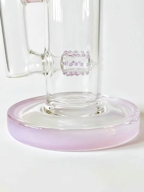 16″ Milky Pink Lab Straight Tube Glass Bong with Cactus Perc 16" Milky Pink Lab Straight Tube Glass Bong with Cactus Perc