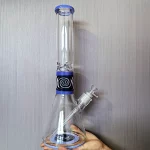 16″ 7mm Thick Wig Wag Swirl Beaker Glass Bong
