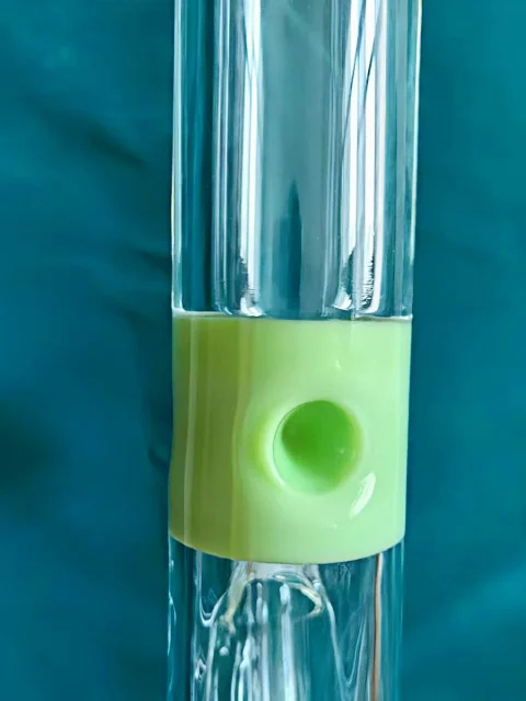16″ Fresh Pastel Green Straight Tube Glass Bong 16″ Fresh Pastel Green Straight Tube Glass Bong