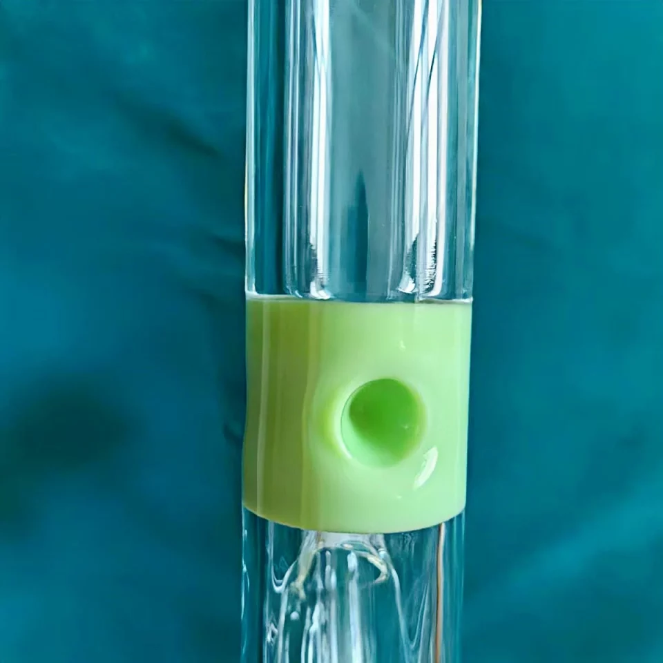 16″ Fresh Pastel Green Straight Tube Glass Bong