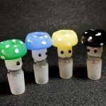 18mm Male Polka Dot Mushroom Glass Bong Bowl