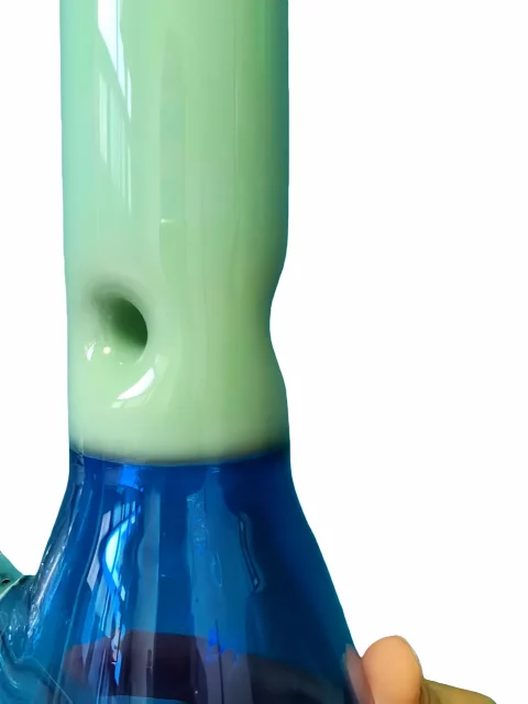 19″ 7mm Thick Blue & Mint Beaker Glass Bong 19″ 7mm Thick Blue & Mint Beaker Glass Bong