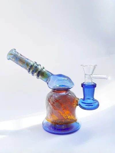 3.5" Little Beauty Cute Glass Bubbler | Fumed Silver