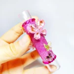 3" Pink Butterfly Glitter Sparkly One-Hitter