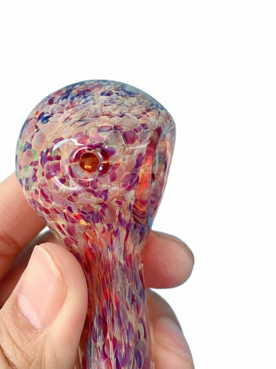4.7" Nebula Bloom Glass Spoon Hand Pipe