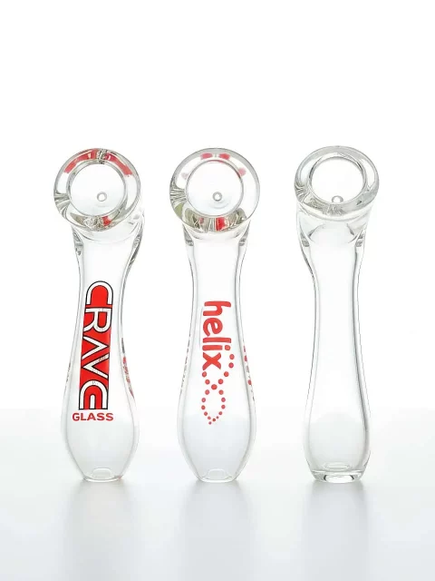 4" Crave/Helix Clear Sherlock Hand Pipe