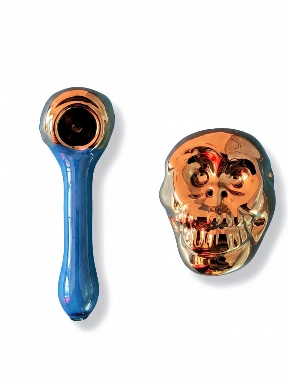 4″ Metal Riot Skull Spoon Hand Pipe