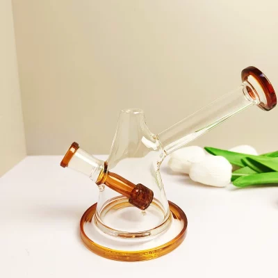 5.5" Amber Accented Triangular Mini Bubbler
