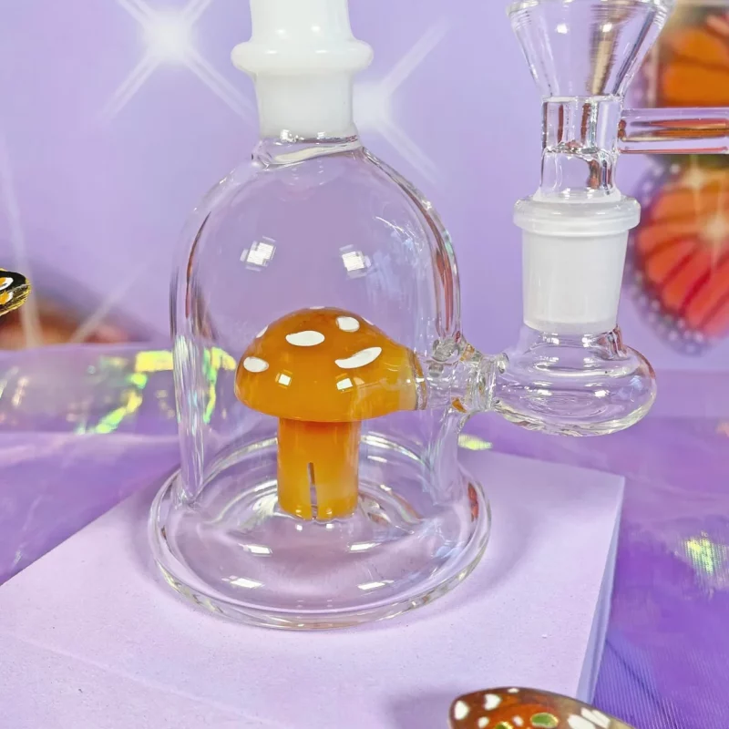 5.5" Mini Yellow Mushroom Bong - Image 4
