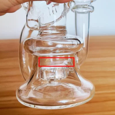 6.5" Clear Skull Glass Bong | Recycler Dab Rig