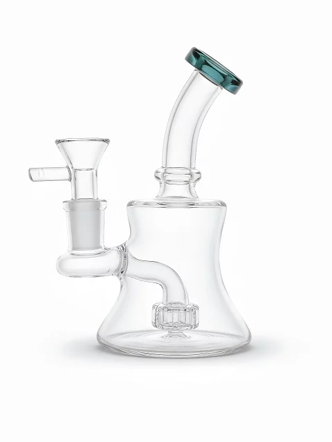 6" Clear Glass Bong Rig with Disc Perc