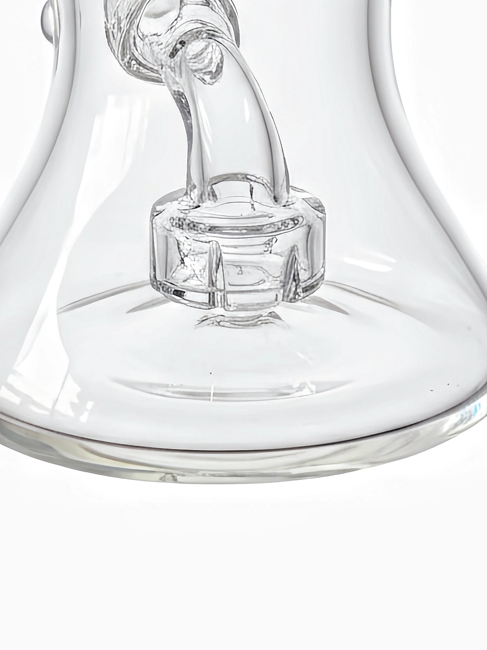 6" Clear Glass Bong Rig with Disc Perc