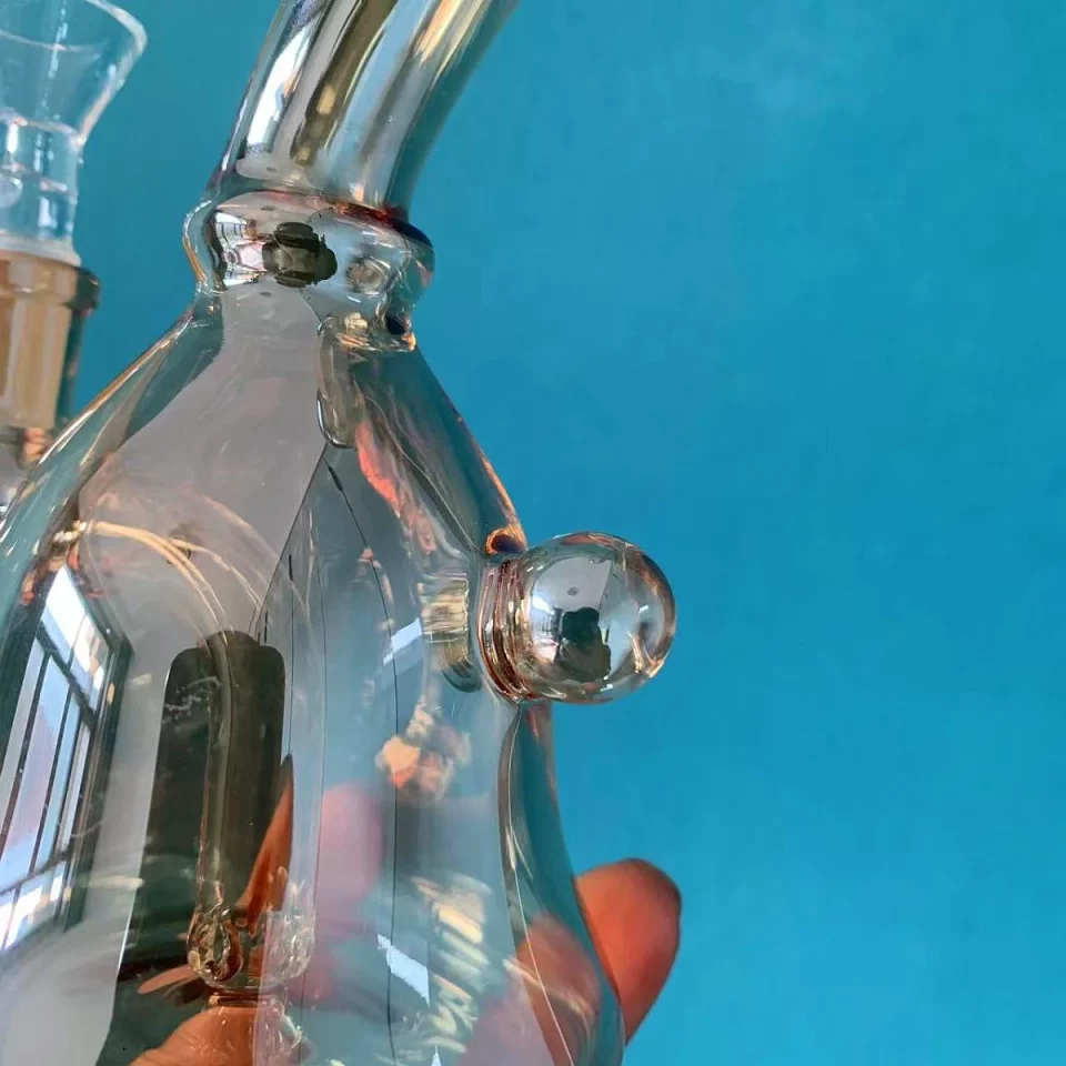 6" Iridescent Handbell Mini Glass Bong