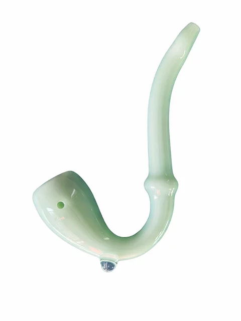 6" Saxophone Style Mint Glass Spoon Hand Pipe