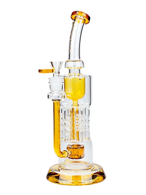 12" 6-stem Swiss Piller Perc Recycler Glass Bong