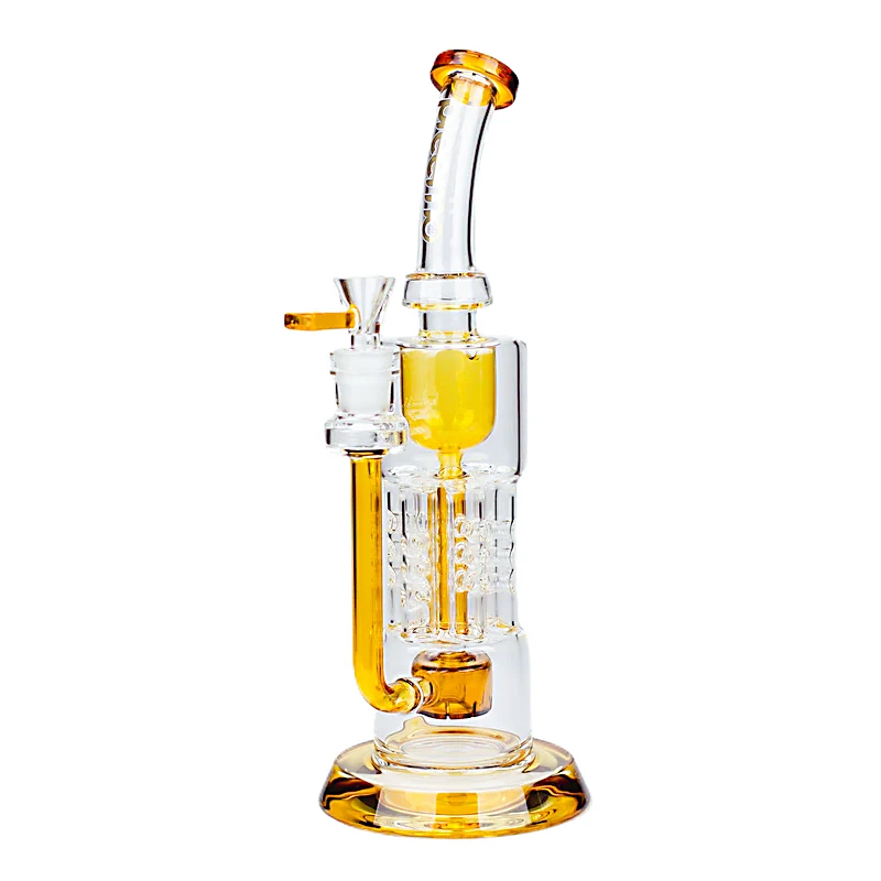 12" 6-stem Swiss Piller Perc Recycler Glass Bong