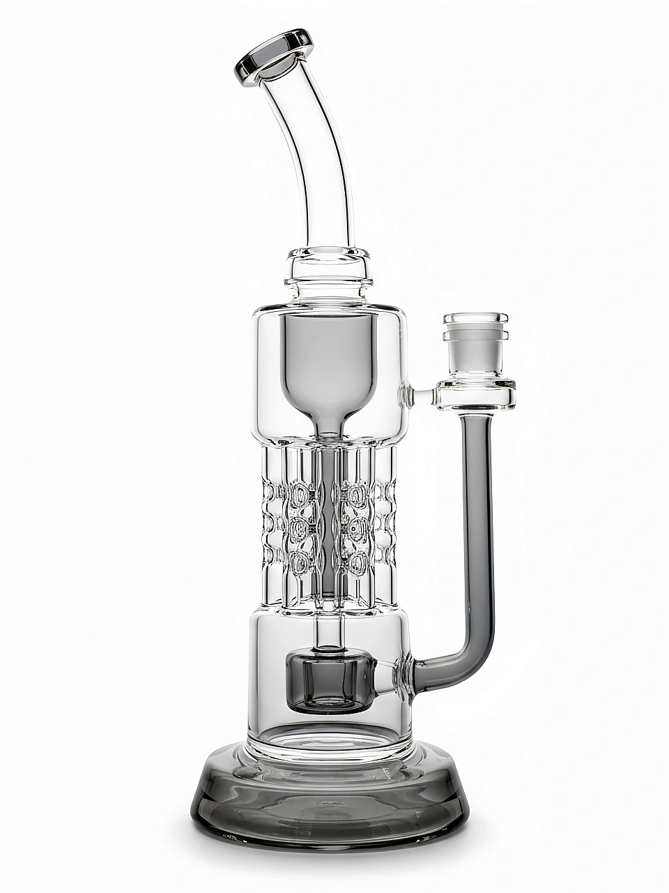 12" Swiss Pillar Perc Bong and Drum Perc Recycler Bong