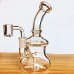 7.5" Clear Mini Glass Dab Rig | Minimalist