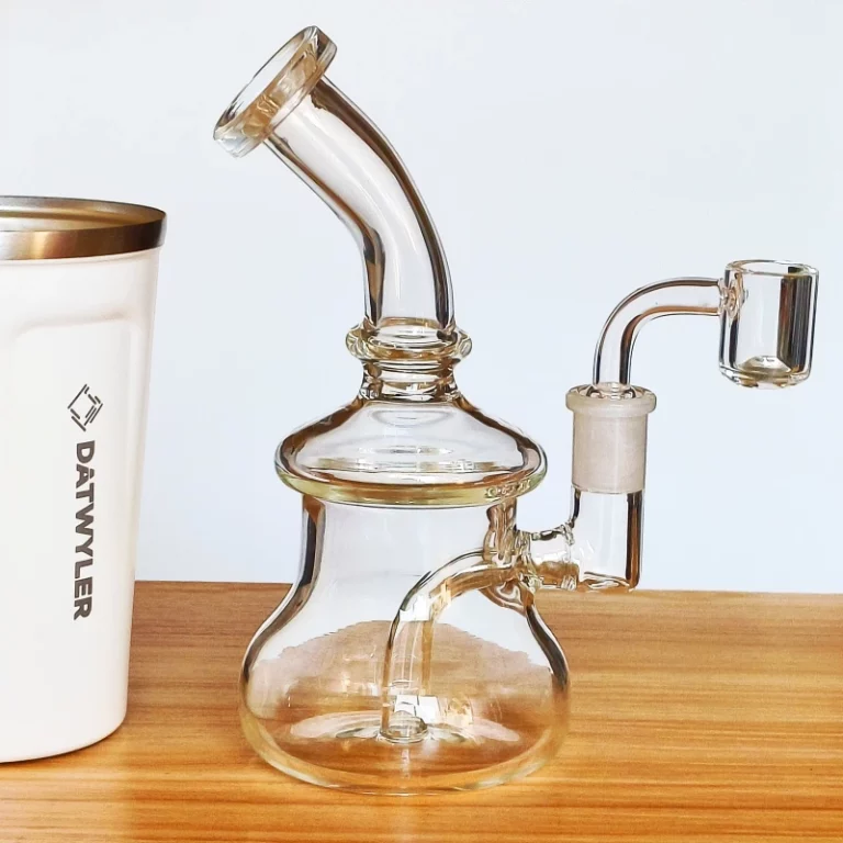 7.5" Clear Mini Glass Dab Rig | Minimalist