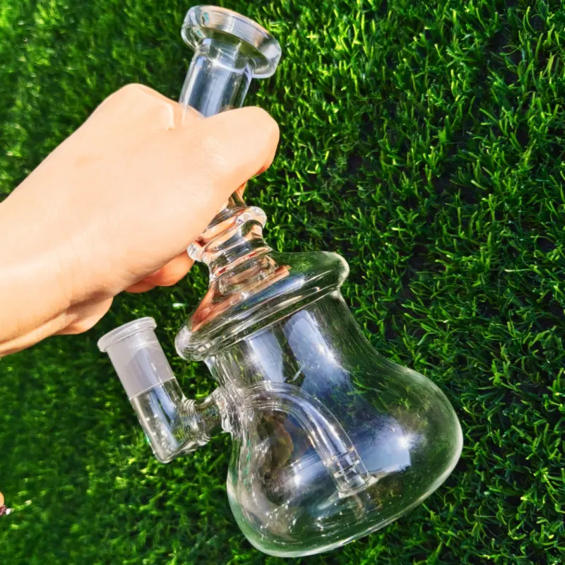 7.5" Clear Mini Glass Dab Rig | Minimalist