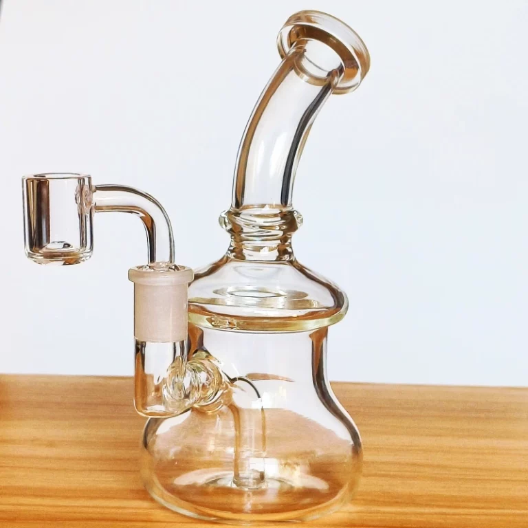 7.5" Clear Mini Glass Dab Rig | Minimalist