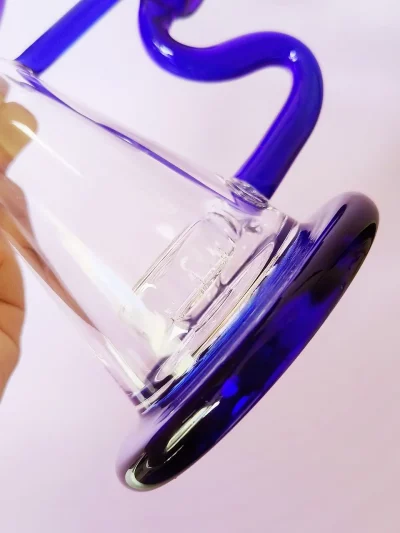 7.5" Mini UFO Glass Bong | Blue Nebula - Image 3