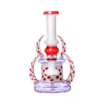 7.5" Spiral Horns Mini Horned Polka Dot Dab Rig