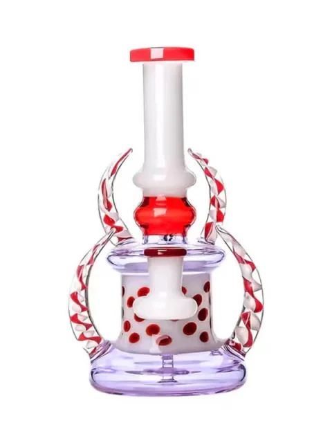 7.5" Spiral Horns Mini Horned Polka Dot Dab Rig
