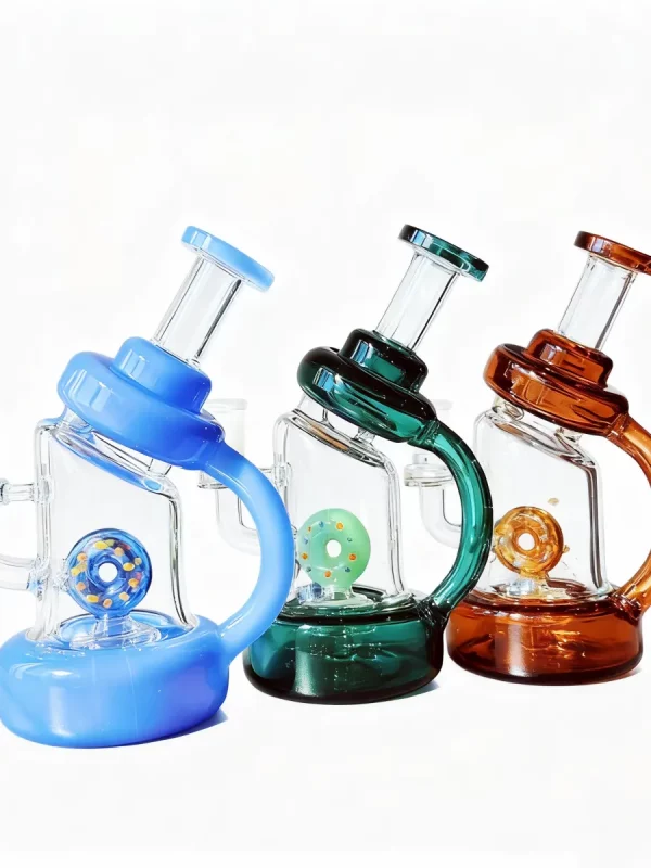 7" Cute Doughnut Mini Glass Bong