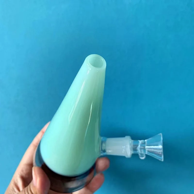7" Jade Green Steeple Bong with Disc Perc