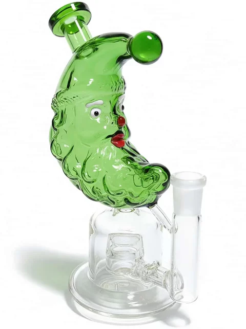 7” Man in the Moon Crescent Glass Bong