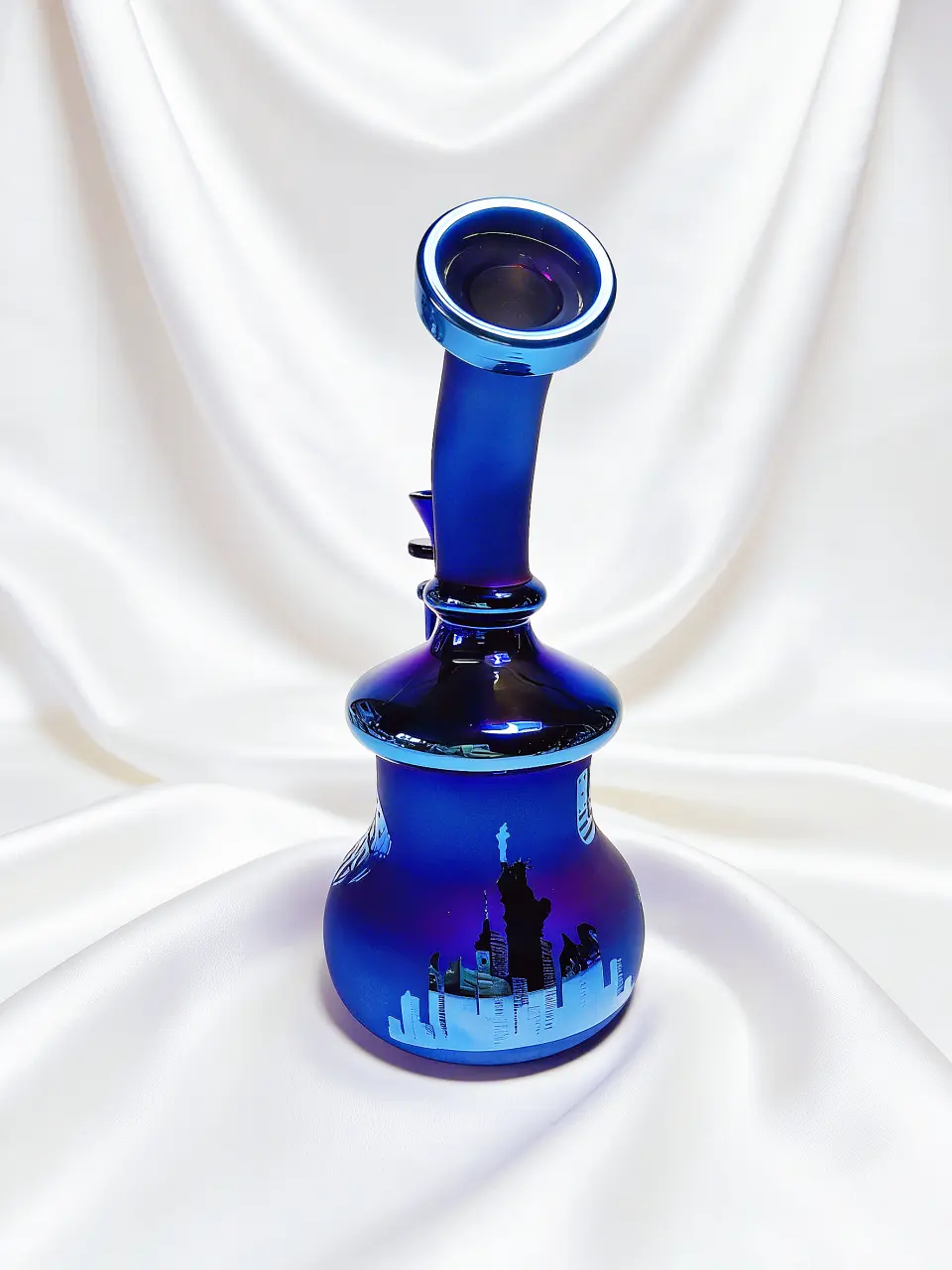 7" Statue of Liberty Blue Mini Glass Bong Rig