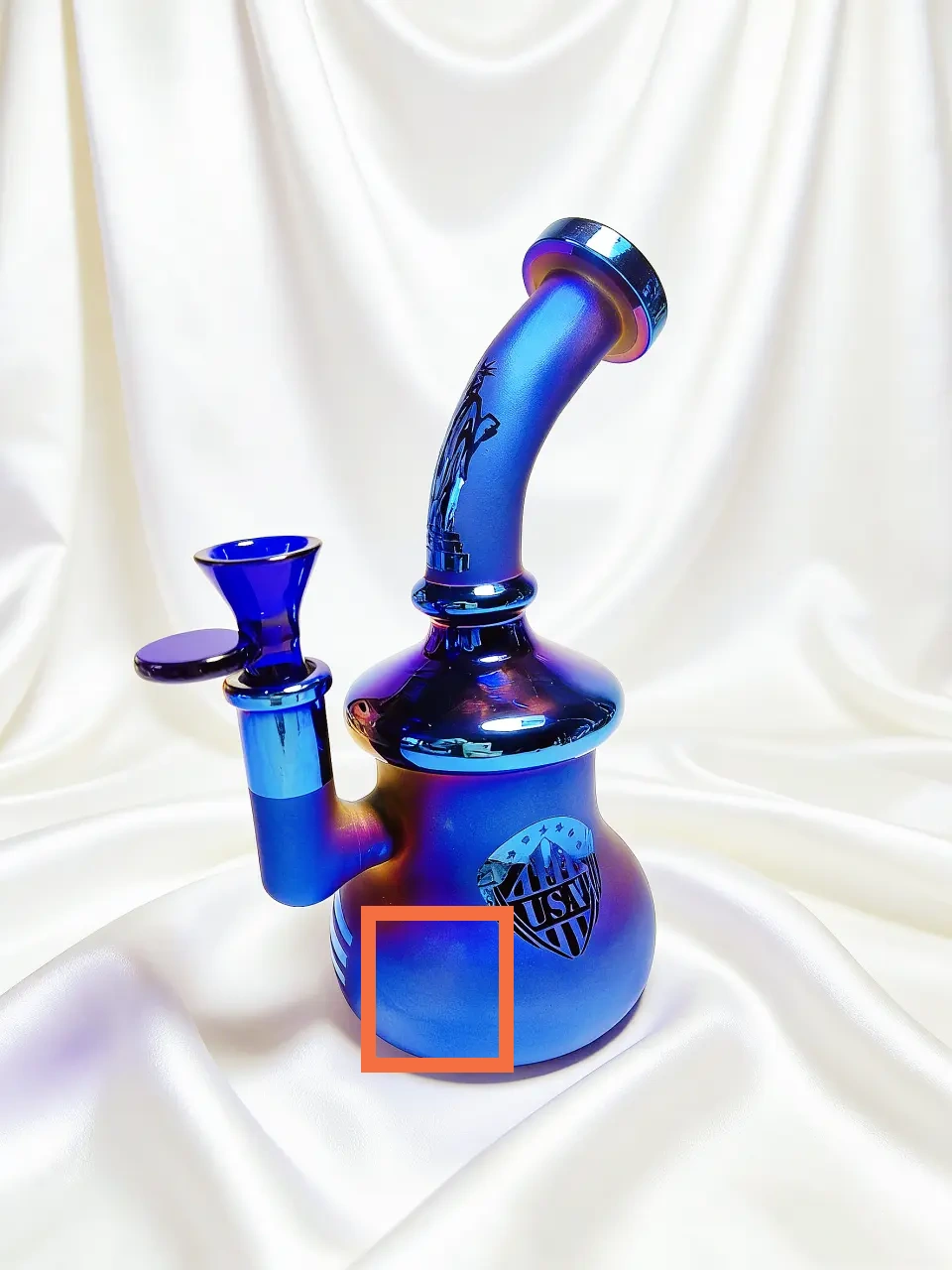7" Statue of Liberty Blue Mini Glass Bong Rig
