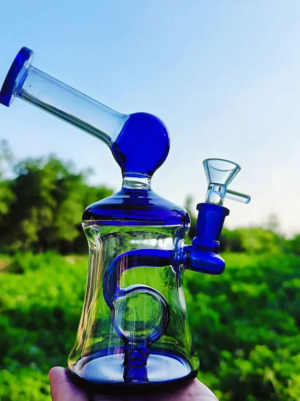 7″ Mini Bong with Blue Ring Diffuser