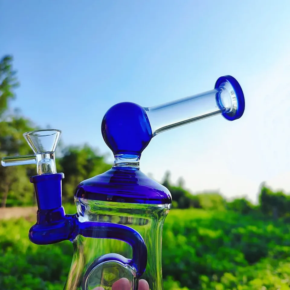 7″ Mini Bong with Blue Ring Diffuser