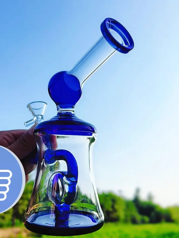 7″ Mini Bong with Blue Ring Diffuser