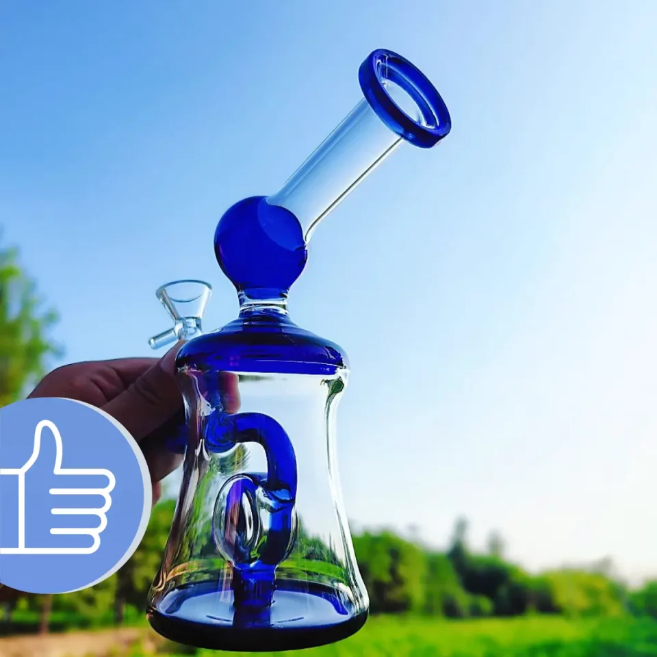 7″ Mini Bong with Blue Ring Diffuser